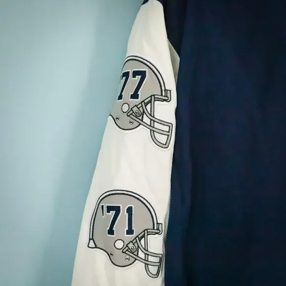 Dallas Cowboys NFL Super Bowl Championship Size XL Blue White Varsity Jacket NEW - Picture 3 of 11